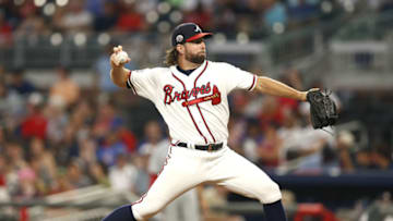 ATLANTA, GA - SEPTEMBER 21: Pitcher R.A. Dickey