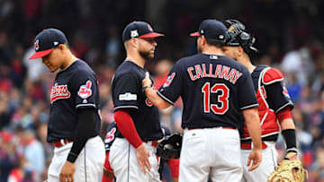 CLEVELAND, OH - OCTOBER 06: Pitching coach Mickey Callaway