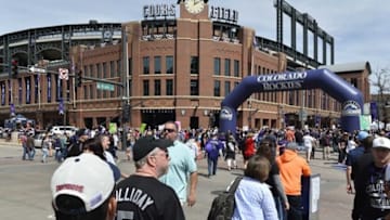 Apr 8, 2016; Denver, CO, USA; General view of fans heading to Coors Field before the game between the San Diego Padres against the Colorado Rockies. Mandatory Credit: Ron Chenoy-USA TODAY Sports
