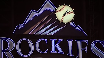 Jun 28, 2016; Denver, CO, USA; General view of the game clock at Coors Field as the game ends between the Toronto Blue Jays against the Colorado Rockies. The Blue Jays defeated the Rockies 14-9. Mandatory Credit: Ron Chenoy-USA TODAY Sports