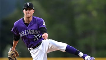 DENVER, COLORADO - MAY 25: Starting pitcher Kyle Freeland #21 of the Colorado Rockies throws in the first inning against the Baltimore Orioles at Coors Field on May 25, 2019 in Denver, Colorado. (Photo by Matthew Stockman/Getty Images)