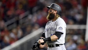 WASHINGTON, DC - SEPTEMBER 17: Charlie Blackmon #19 of the Colorado Rockies gets ready to bat against the Washington Nationals at Nationals Park on September 17, 2021 in Washington, DC. (Photo by G Fiume/Getty Images)