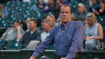 DENVER, CO - SEPTEMBER 15: Rockies owner/chairman and Chief Executive Officer Dick Monfort stands in the stands and looks on before a game between the Colorado Rockies and the Los Angeles Dodgers at Coors Field on September 15, 2014 in Denver, Colorado. (Photo by Dustin Bradford/Getty Images)