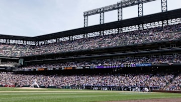DENVER, COLORADO - APRIL 08: Starting pitcher Jordan Lyles #24 of the Colorado Rockies delivers the first pitch of the game against the San Diego Padres during opening day at Coors Field on April 8, 2016 in Denver, Colorado. Lyles collected the loss as the Padres defeated the Rockies 13-6. (Photo by Doug Pensinger/Getty Images)