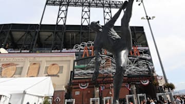 SAN FRANCISCO, CA - APRIL 10: A view of the Juan Marichal statue outside of AT&T Park prior to the opening day game between the Arizona Diamondbacks and San Francisco Giants on April 10, 2017 in San Francisco, California. (Photo by Thearon W. Henderson/Getty Images)