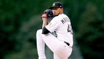 DENVER, CO - JULY 07: Starting pitcher German Marquez #48 of the Colorado Rockies throws in the first ining against the Chicago White Sox at Coors Field on July 7, 2017 in Denver, Colorado. (Photo by Matthew Stockman/Getty Images)