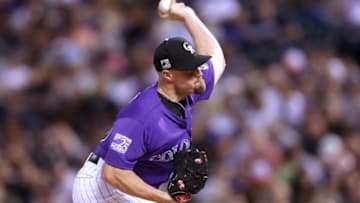 DENVER, CO - MAY 10: Pitcher Mike Dunn #38 of the Colorado Rockies throws in the fifth inning against the Milwaukee Brewers at Coors Field on May 10, 2018 in Denver, Colorado. (Photo by Matthew Stockman/Getty Images)