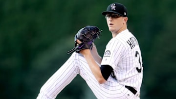 DENVER, CO - AUGUST 01: Starting pitcher Jeff Hoffman