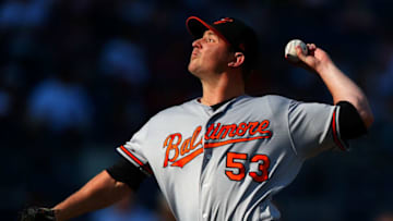NEW YORK, NY - SEPTEMBER 17: Zach Britton #53 of the Baltimore Orioles pitches in the ninth inning against the New York Yankees at Yankee Stadium on September 17, 2017 in the Bronx borough of New York City. (Photo by Jim McIsaac/Getty Images)