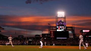 DENVER, CO - JUNE 23: The sun sets over the stadium as the Arizona Diamondbacks face the Colorado Rockies at Coors Field on June 23, 2015 in Denver, Colorado. The Rockies defeated the Diamondbacks 10-5. (Photo by Doug Pensinger/Getty Images)