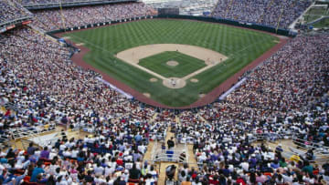DENVER - APRIL 11: A general view of Mile High Stadium during the MLB game between the Montreal Expos and the Colorado Rockies on April 11, 1993 in Denver, Colorado. (Photo by Tim DeFrisco/Getty Images)