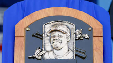 COOPERSTOWN, NY - JULY 24: The plaque of Ken Griffey Jr. is seen at Clark Sports Center during the Baseball Hall of Fame induction ceremony on July 24, 2016 in Cooperstown, New York. (Photo by Jim McIsaac/Getty Images)