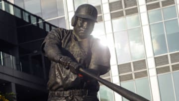 SAN DIEGO, CA - JUNE 26: A statue memorializing and celebrating Hall of Famer Tony Gwynn, Sr.'s life and career as a San Diego Padre at Petco Park on June 26, 2014 in San Diego, California. (Photo by Kent C. Horner/Getty Images)