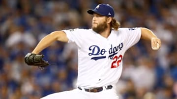 LOS ANGELES, CA - NOVEMBER 01: Clayton Kershaw #22 of the Los Angeles Dodgers throws a pitch during the third inning against the Houston Astros in game seven of the 2017 World Series at Dodger Stadium on November 1, 2017 in Los Angeles, California. (Photo by Ezra Shaw/Getty Images)