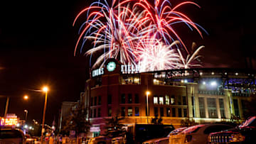DENVER, CO - JULY 4: Fireworks explode over Coors Field after a game between the Colorado Rockies and the Los Angeles Dodgers at Coors Field on July 4, 2013 in Denver, Colorado. The Rockies beat the Dodgers 9-5. (Photo by Dustin Bradford/Getty Images)