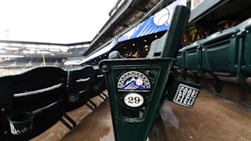 May 8, 2019; Denver, CO, USA; General view inside Coors Field during a rain delay in the game between the San Francisco Giants against the Colorado Rockies. Mandatory Credit: Ron Chenoy-USA TODAY Sports