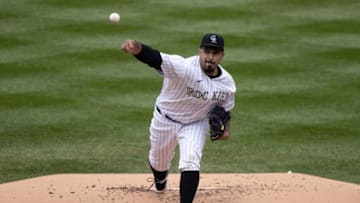 Sep 20, 2020; Denver, Colorado, USA; Colorado Rockies starting pitcher Antonio Senzatela (49) pitches in the first inning against the Los Angeles Dodgers at Coors Field. Mandatory Credit: Isaiah J. Downing-USA TODAY Sports