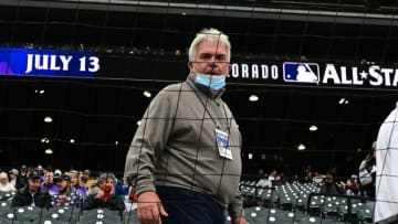 May 16, 2021; Denver, Colorado, USA; Colorado Rockies interim general manager Bill Schmidt before the game against the Cincinnati Reds at Coors Field. Mandatory Credit: Ron Chenoy-USA TODAY Sports