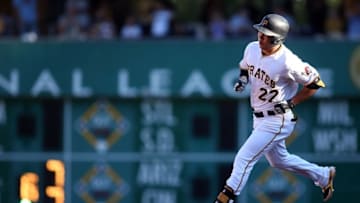 Aug 22, 2015; Pittsburgh, PA, USA: Pittsburgh Pirates shortstop Jung Ho Kang (27) rounds the bases after hitting his second solo home run of the game against the San Francisco Giants during the seventh inning at PNC Park. Mandatory Credit: Charles LeClaire-USA TODAY Sports