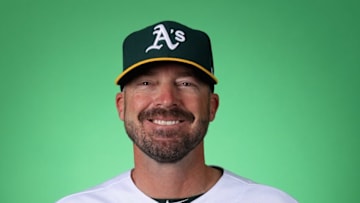 MESA, ARIZONA - FEBRUARY 19: Coach Ryan Christenson #29 of the Oakland Athletics poses for a portrait during photo day at HoHoKam Stadium on February 19, 2019 in Mesa, Arizona. (Photo by Christian Petersen/Getty Images)