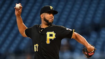 PITTSBURGH, PA - SEPTEMBER 18: Dario Agrazal #67 of the Pittsburgh Pirates pitches during the first inning against the Seattle Mariners at PNC Park on September 18, 2019 in Pittsburgh, Pennsylvania. (Photo by Joe Sargent/Getty Images)