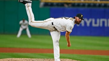 PITTSBURGH, PA - SEPTEMBER 03: Clay Holmes #52 of the Pittsburgh Pirates in action against the Miami Marlins at PNC Park on September 3, 2019 in Pittsburgh, Pennsylvania. (Photo by Justin K. Aller/Getty Images)
