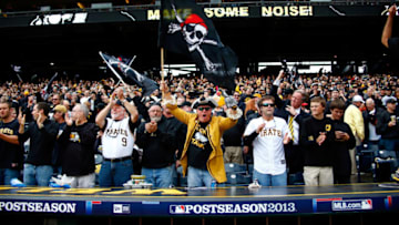 PITTSBURGH, PA - OCTOBER 07: Pittsburgh Pirates fans cheer during Game Four of the National League Division Series against the St. Louis Cardinals at PNC Park on October 7, 2013 in Pittsburgh, Pennsylvania. (Photo by Justin K. Aller/Getty Images)