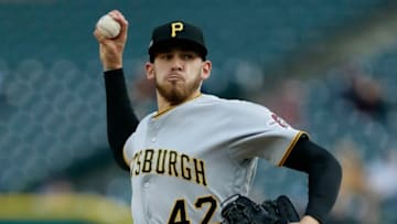 DETROIT, MI - APRIL 16: Joe Musgrove #59 of the Pittsburgh Pirates pitches against the Detroit Tigers during the second inning at Comerica Park on April 16, 2019 in Detroit, Michigan. All players are wearing #42 in honor of Jackie Robinson Day. (Photo by Duane Burleson/Getty Images)