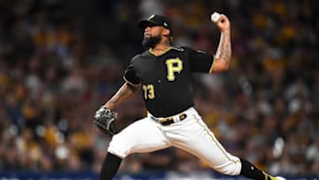 PITTSBURGH, PA - JUNE 21: Felipe Vazquez #73 of the Pittsburgh Pirates pitches during the ninth inning against the San Diego Padres at PNC Park on June 21, 2019 in Pittsburgh, Pennsylvania. (Photo by Joe Sargent/Getty Images)