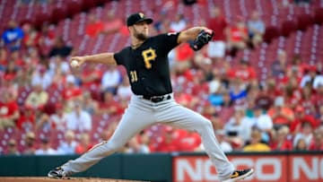 CINCINNATI, OHIO - MAY 28: Jordan Lyles #31 of the Pittsburgh Pirates throws a pitch against the Cincinnati Reds at Great American Ball Park on May 28, 2019 in Cincinnati, Ohio. (Photo by Andy Lyons/Getty Images)