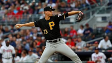ATLANTA, GEORGIA - JUNE 12: Mitch Keller #23 of the Pittsburgh Pirates pitches in the first inning against the Atlanta Braves at SunTrust Park on June 12, 2019 in Atlanta, Georgia. (Photo by Kevin C. Cox/Getty Images)