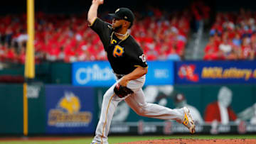 ST LOUIS, MO - JULY 16: Dario Agrazal #67 of the Pittsburgh Pirates delivers a pitch against the St. Louis Cardinals in the first inning at Busch Stadium on July 16, 2019 in St Louis, Missouri. (Photo by Dilip Vishwanat/Getty Images)