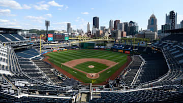 PITTSBURGH, PA - SEPTEMBER 06: A general view of the field in the fifth inning during the game between the Pittsburgh Pirates and the Cincinnati Reds at PNC Park on September 6, 2020 in Pittsburgh, Pennsylvania. (Photo by Justin Berl/Getty Images)