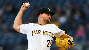 PITTSBURGH, PA - OCTOBER 01: Wil Crowe #29 of the Pittsburgh Pirates pitches during the first inning against the Cincinnati Reds at PNC Park on October 1, 2021 in Pittsburgh, Pennsylvania. (Photo by Joe Sargent/Getty Images)