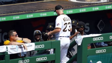 PITTSBURGH, PA - AUGUST 24: Mitch Keller #23 of the Pittsburgh Pirates walks off the field after being removed from the game in the fourth inning against the Atlanta Braves during the game at PNC Park on August 24, 2022 in Pittsburgh, Pennsylvania. (Photo by Justin K. Aller/Getty Images)