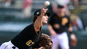 BRADENTON, FLORIDA - MARCH 02: Max Kranick #67 of the Pittsburgh Pirates throws a pitch during the fifth inning against the Detroit Tigers during a spring training game at LECOM Park on March 02, 2021 in Bradenton, Florida. (Photo by Douglas P. DeFelice/Getty Images)