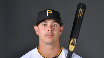 BRADENTON, FLORIDA - MARCH 16: Bligh Madris #91 of the Pittsburgh Pirates poses for a picture during the 2022 Photo Day at LECOM Park on March 16, 2022 in Bradenton, Florida. (Photo by Julio Aguilar/Getty Images)