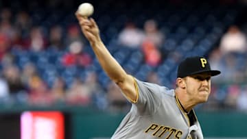 WASHINGTON, DC - APRIL 30: Jameson Taillon #50 of the Pittsburgh Pirates pitches in the second inning against the Washington Nationals at Nationals Park on April 30, 2018 in Washington, DC. (Photo by Greg Fiume/Getty Images)
