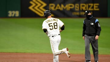 PITTSBURGH, PA - SEPTEMBER 22: Jacob Stallings #58 of the Pittsburgh Pirates rounds the bases after hitting a walk off home run to give the Pirates a 3-2 in over the Chicago Cubs at PNC Park on September 22, 2020 in Pittsburgh, Pennsylvania. (Photo by Justin Berl/Getty Images)
