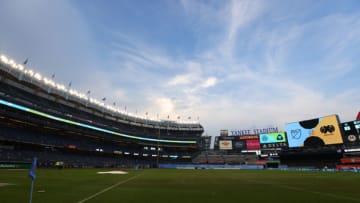 NEW YORK, NY - AUGUST 11: General view of the pitch before a quarterfinals match between Pumas and NYCFC in the Leagues Cup 2021 at Yankee Stadium on August 11, 2021 in New York City. (Photo by Rich Schultz/Getty Images)