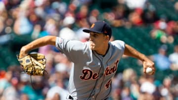 SEATTLE, WA - JULY 28: Matthew Boyd #48 of the Detroit Tigers pitches in the sixth inning against the Seattle Mariners at T-Mobile Park on July 28, 2019 in Seattle, Washington. (Photo by Lindsey Wasson/Getty Images)