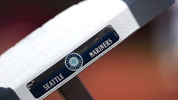 SEATTLE, WASHINGTON - MAY 16: A general view of a base pictured before a game between the Seattle Mariners and Cleveland Indians. (Photo by Abbie Parr/Getty Images)