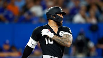 TORONTO, ON - JUNE 01: Yoan Moncada #10 of the Chicago White Sox bats during a MLB game against the Toronto Blue Jays at Rogers Centre on June 01, 2022 in Toronto, Ontario, Canada. (Photo by Vaughn Ridley/Getty Images)