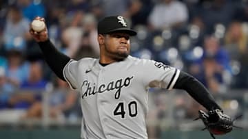 KANSAS CITY, MISSOURI - AUGUST 09: Reynaldo Lopez of the Chicago White Sox throws in the seventh inning during game two of doubleheader against the Kansas City Royals at Kauffman Stadium on August 09, 2022 in Kansas City, Missouri. (Photo by Ed Zurga/Getty Images)