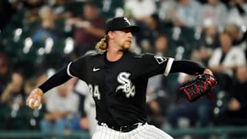 CHICAGO, ILLINOIS - SEPTEMBER 13: Michael Kopech #34 of the Chicago White Sox throws a pitch during the first inning of a game against the Colorado Rockies at Guaranteed Rate Field on September 13, 2022 in Chicago, Illinois. (Photo by Nuccio DiNuzzo/Getty Images)