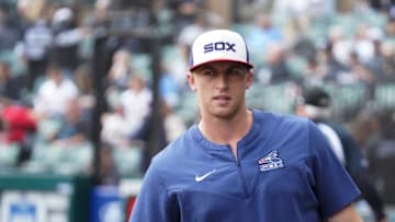 CHICAGO, ILLINOIS - SEPTEMBER 25: Michael Kopech #34 of the Chicago White Sox stands in the dugout prior to a game against the Detroit Tigers at Guaranteed Rate Field on September 25, 2022 in Chicago, Illinois. (Photo by Nuccio DiNuzzo/Getty Images)