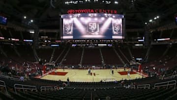 Oct 30, 2016; Houston, TX, USA; General view inside Toyota Center before a game between the Houston Rockets and the Dallas Mavericks. Mandatory Credit: Troy Taormina-USA TODAY Sports