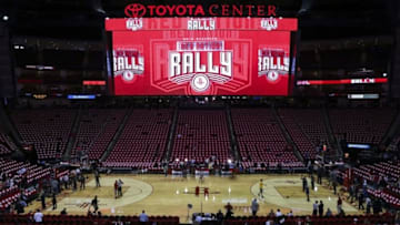Apr 21, 2016; Houston, TX, USA; General view inside Toyota Center before game three of the first round of the NBA Playoffs between the Houston Rockets and the Golden State Warriors. Mandatory Credit: Troy Taormina-USA TODAY Sports