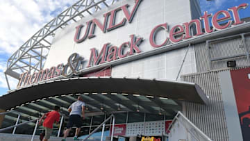 Jul 8, 2016; Las Vegas, NV, USA; The Thomas & Mack Center is shown on the opening day of the 2016 NBA Summer League. Mandatory Credit: Stephen R. Sylvanie-USA TODAY Sports