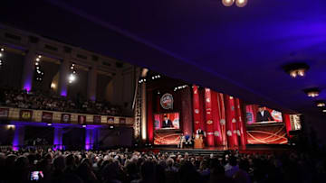 Sep 09, 2016; Springfield, MA, USA; Yao Ming speaks during the 2016 Naismith Memorial Basketball Hall of Fame Enshrinement Ceremony at Springfield Symphony Hall. Mandatory Credit: David Butler II-USA TODAY Sports